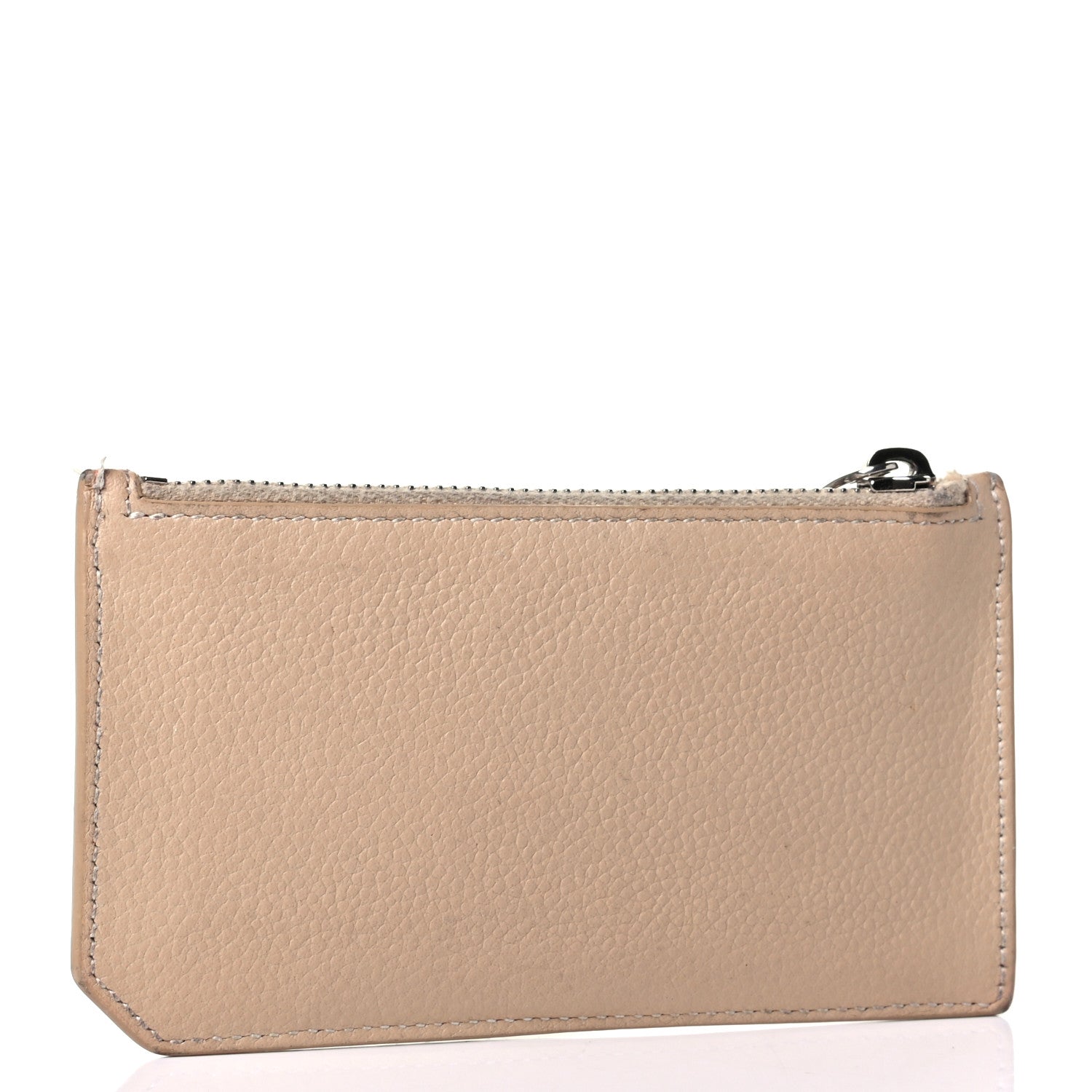 Saint Laurent Grained Calfskin 5 Fragments Zip Pouch Card Holder Nude Powder 2 of 8