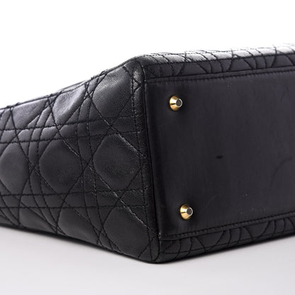 Christian Dior Lambskin Cannage Medium Lady Dior Black 5 of 8