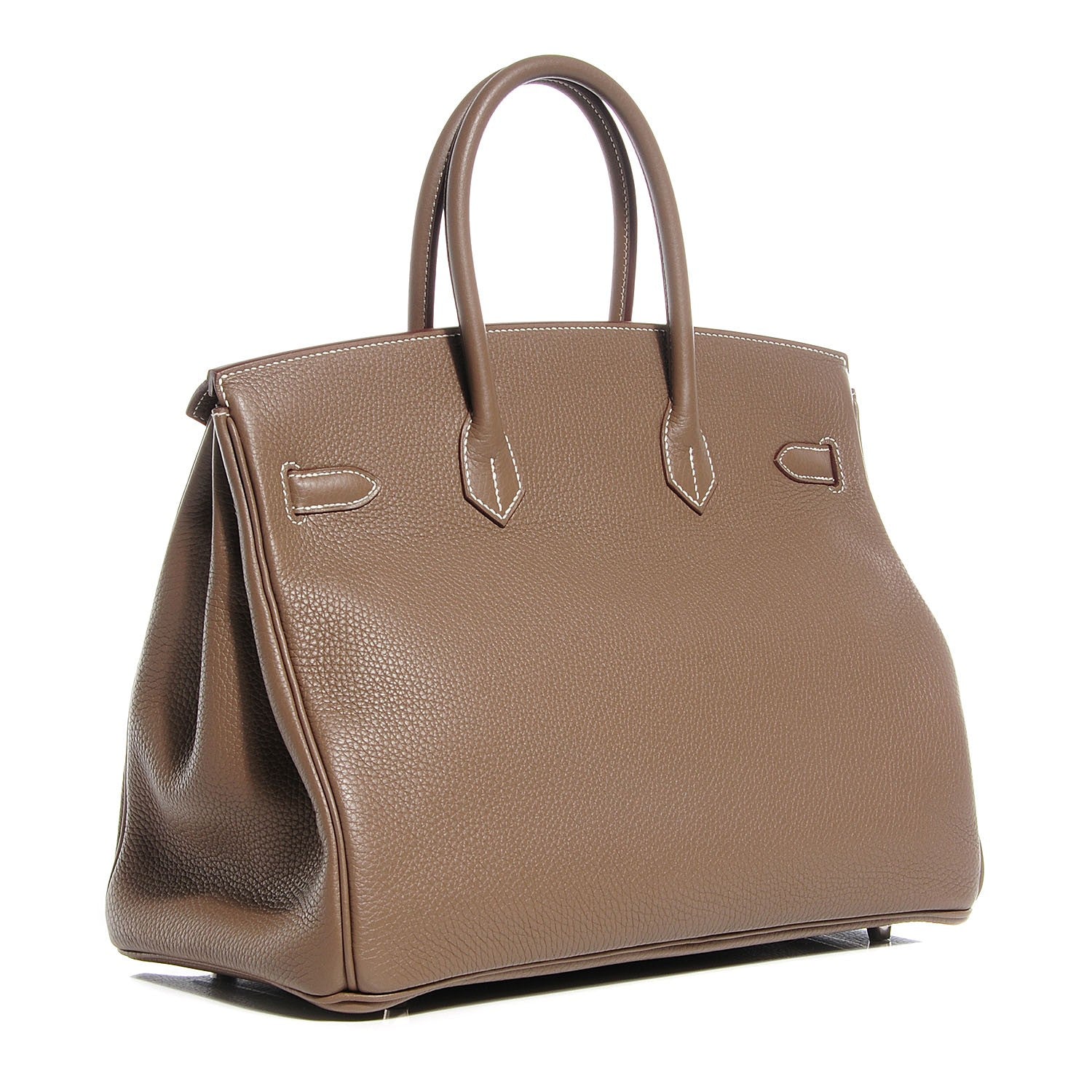 Hermes Taurillon Clemence Birkin 35 Etoupe 4 of 27