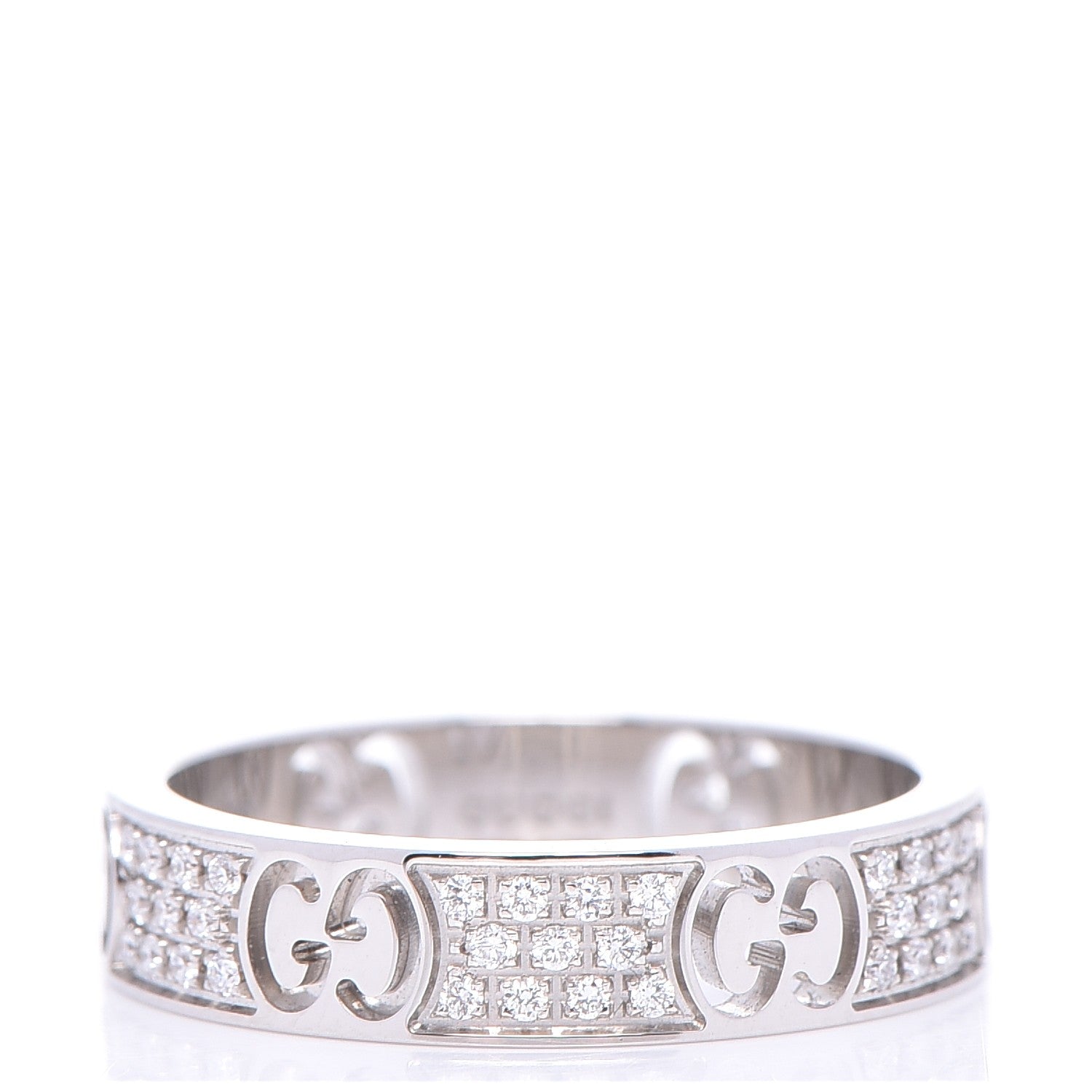 Gucci 18K White Gold Diamond Icon Stardust Ring 52 6 3 of 6
