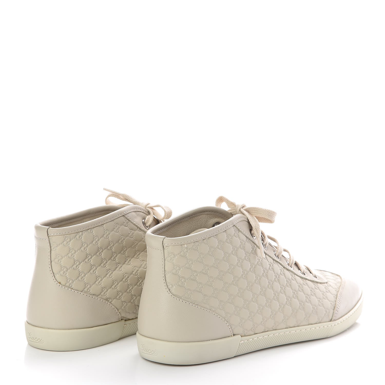 Gucci Microguccissima Womens High Top Sneakers 40 Off White 4 of 7