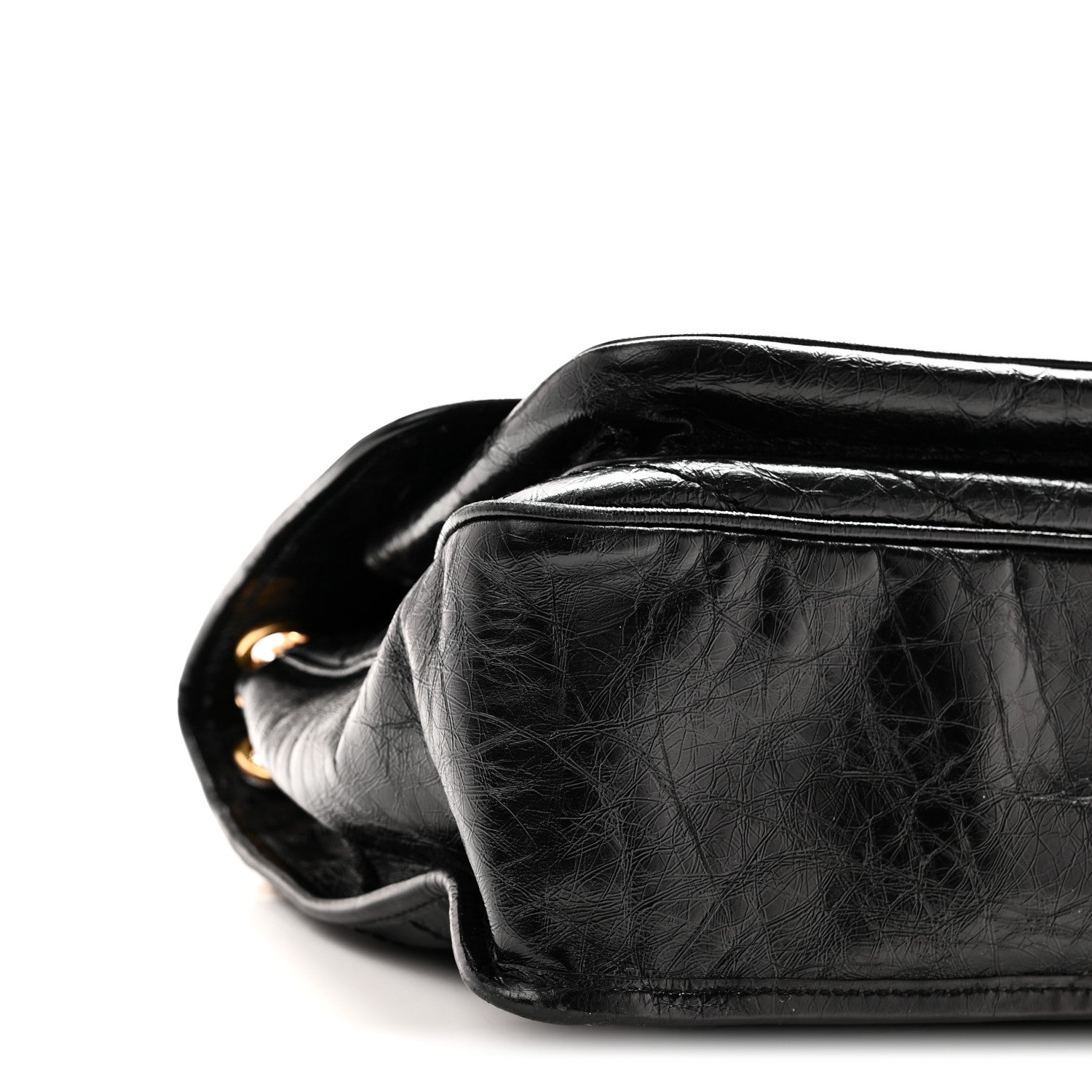 Saint Laurent Crinkled Calfskin Matelasse Monogram Medium Niki Chain Satchel Black 9 of 10
