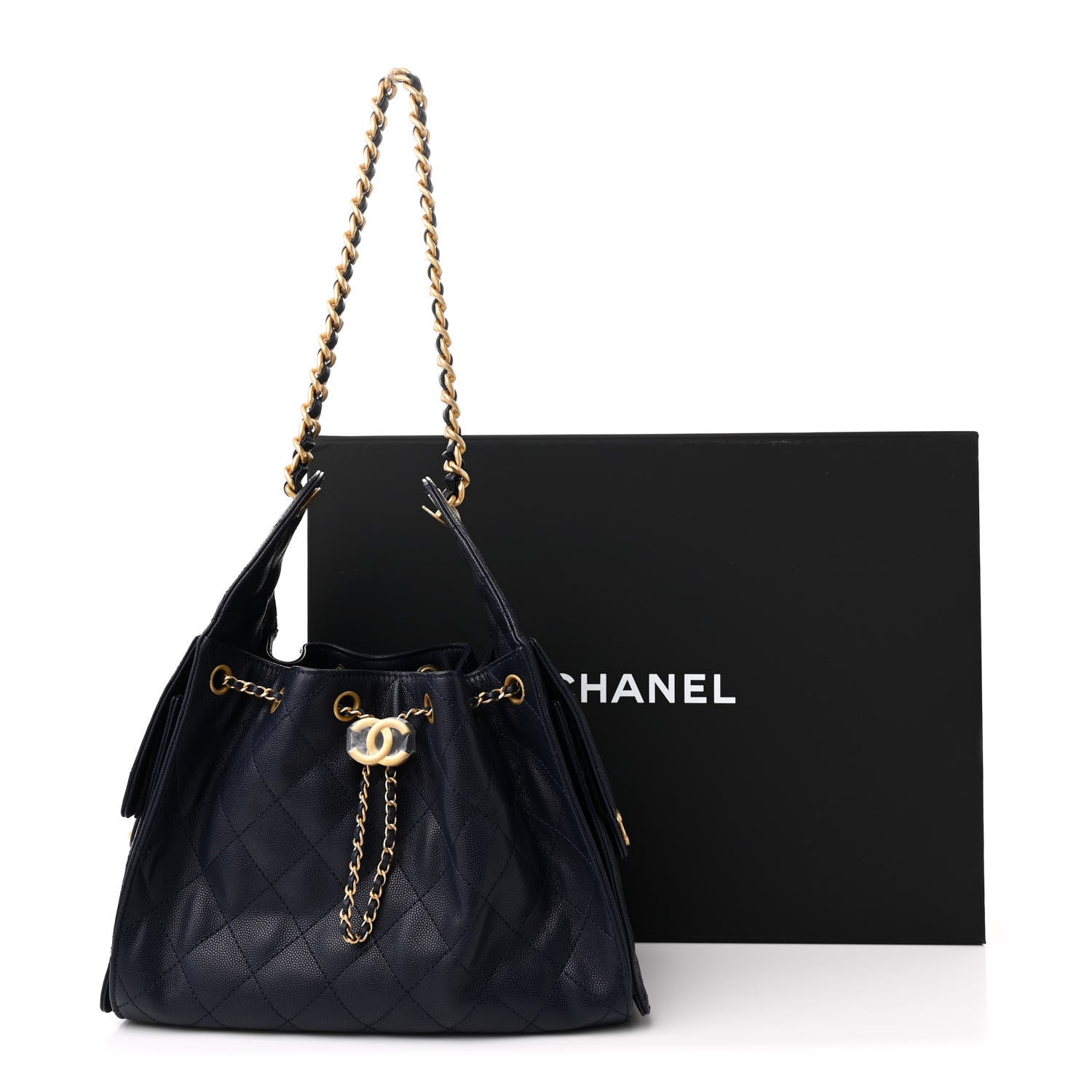 Chanel Caviar Quilted Small Chanel 25 Handbag Dark Navy 12 of 12