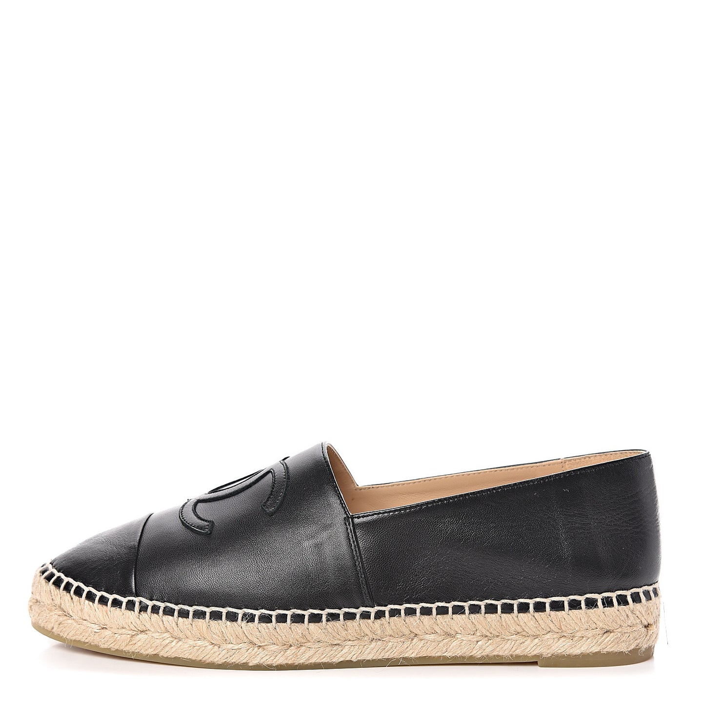 Lambskin CC Espadrilles 40 Black