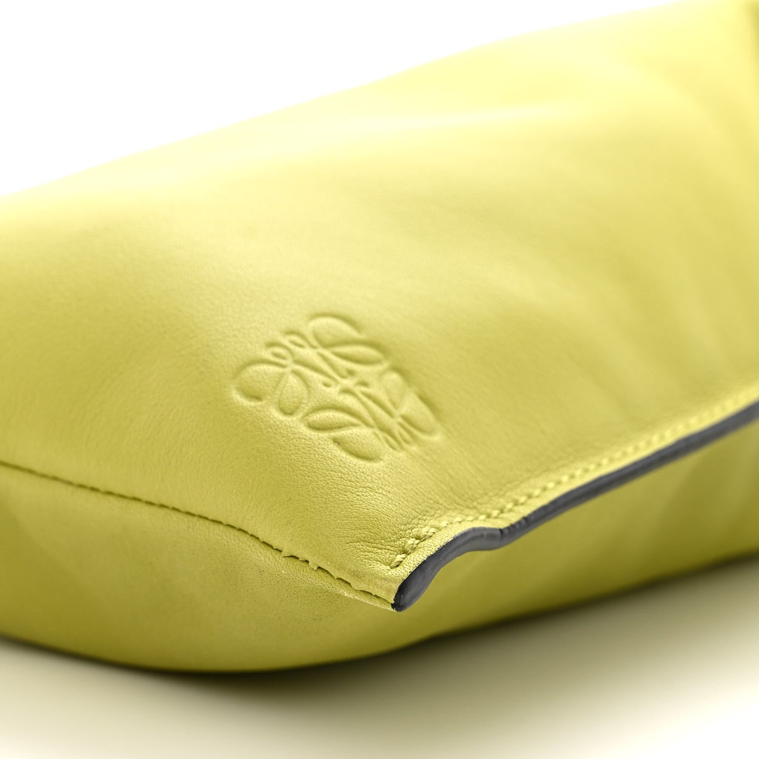 Loewe Calfskin Mini Drawstring Flamenco Knot Crossbody Pocket Bag Lime Green 10 of 10