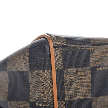 Fendi Coated Canvas Checkered Crossbody Bag Tobacco Tan 8 of 14