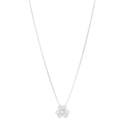 Van Cleef & Arpels 18K White Gold Diamond Small Frivole Pendant Necklace 1 of 5