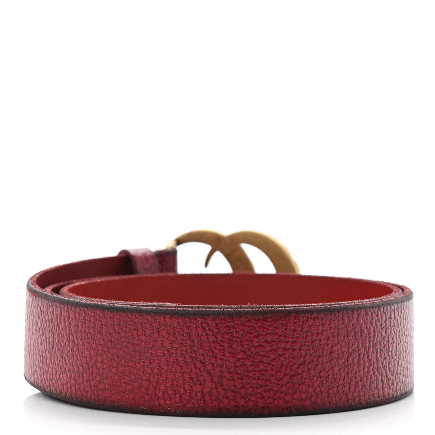 Gucci Cuoio Tusk Lavato Pearl Double G 40mm Belt 100 40 Romantic Cerise Cream 2 of 6