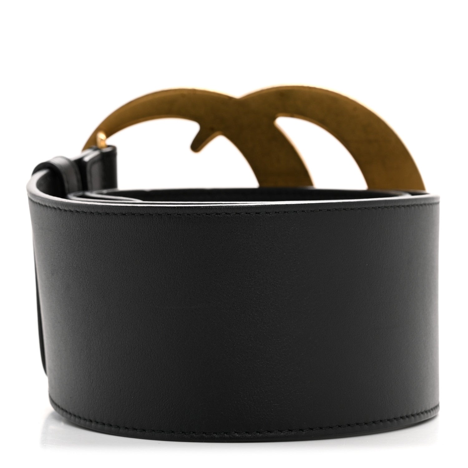 Gucci Calfskin Double G Wide Belt 75 30 Black 2 of 7