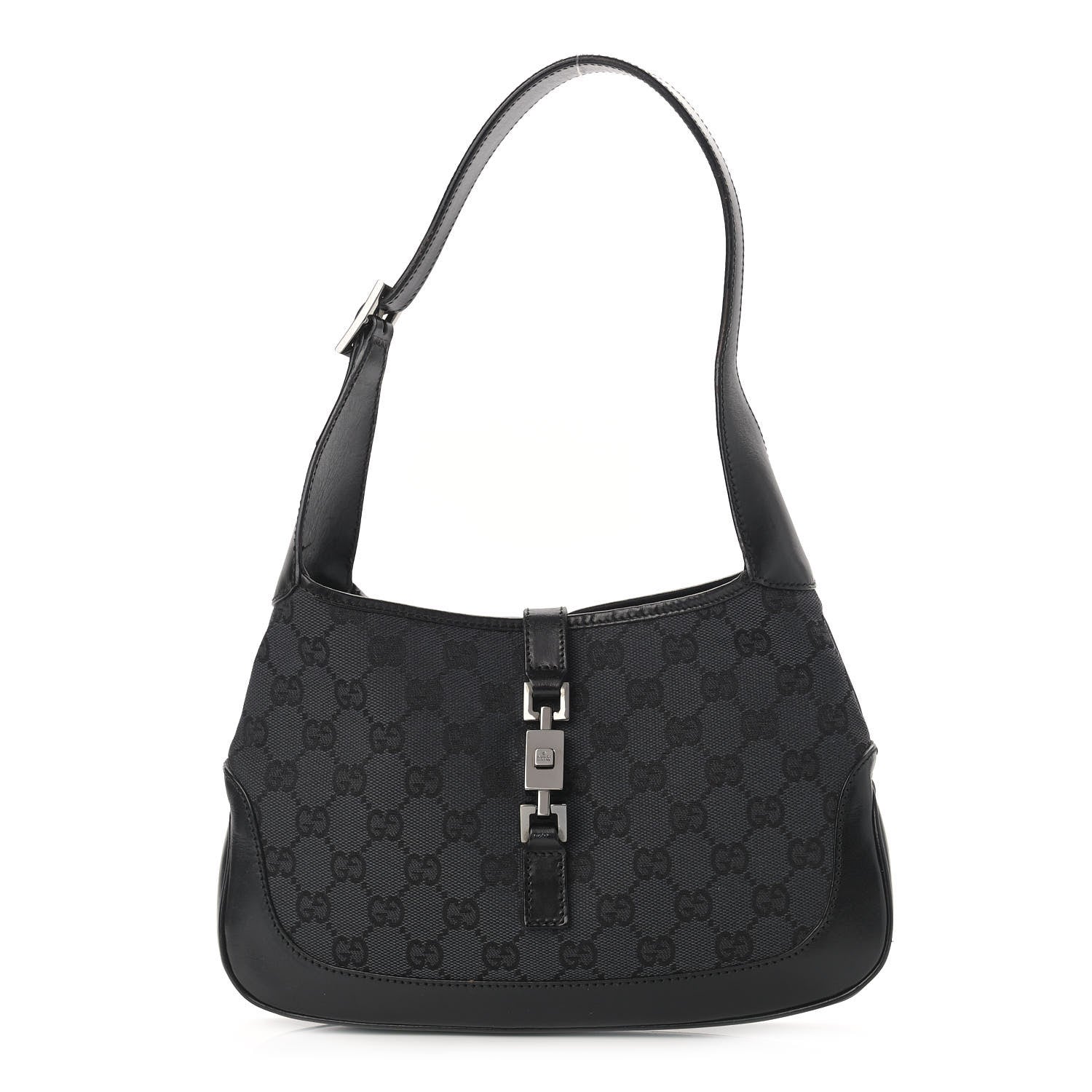 Gucci Monogram Small Jackie O Hobo Black 1 of 13