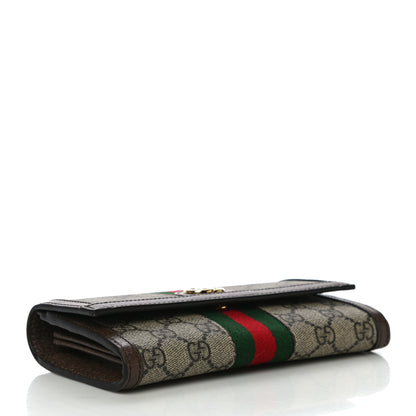 Gucci GG Supreme Monogram Web Ophidia Continental Wallet Brown 4 of 9