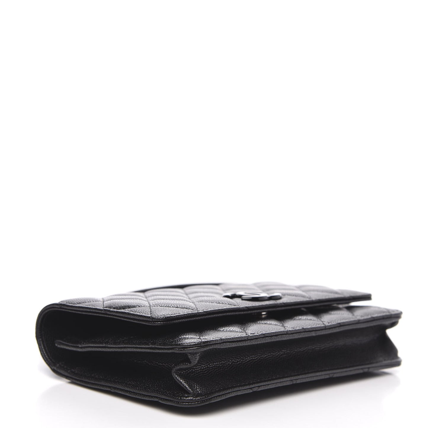 Caviar Quilted My Everything Wallet On Chain WOC Black