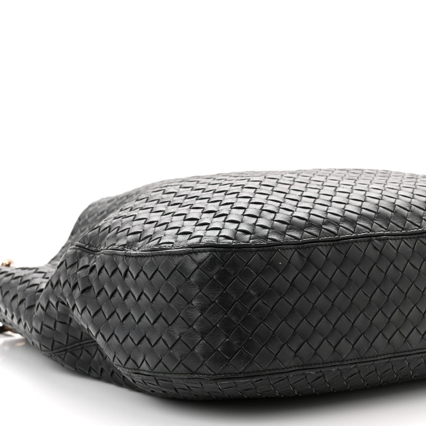 Nappa Intrecciato Medium Loop Black