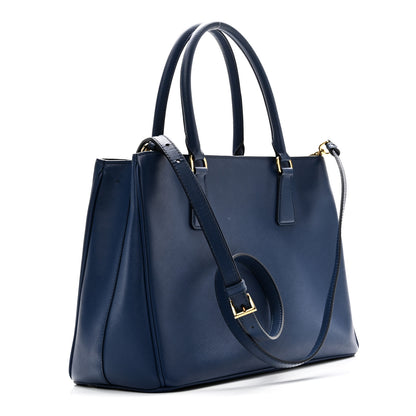 Prada Saffiano Lux Medium Tote Bluette 3 of 9