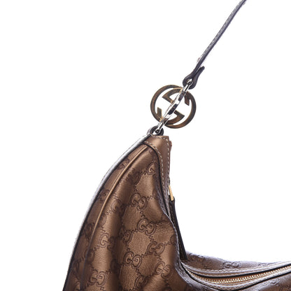 Gucci Metallic Guccissima Large GG Twins Hobo Bronze 10 of 10
