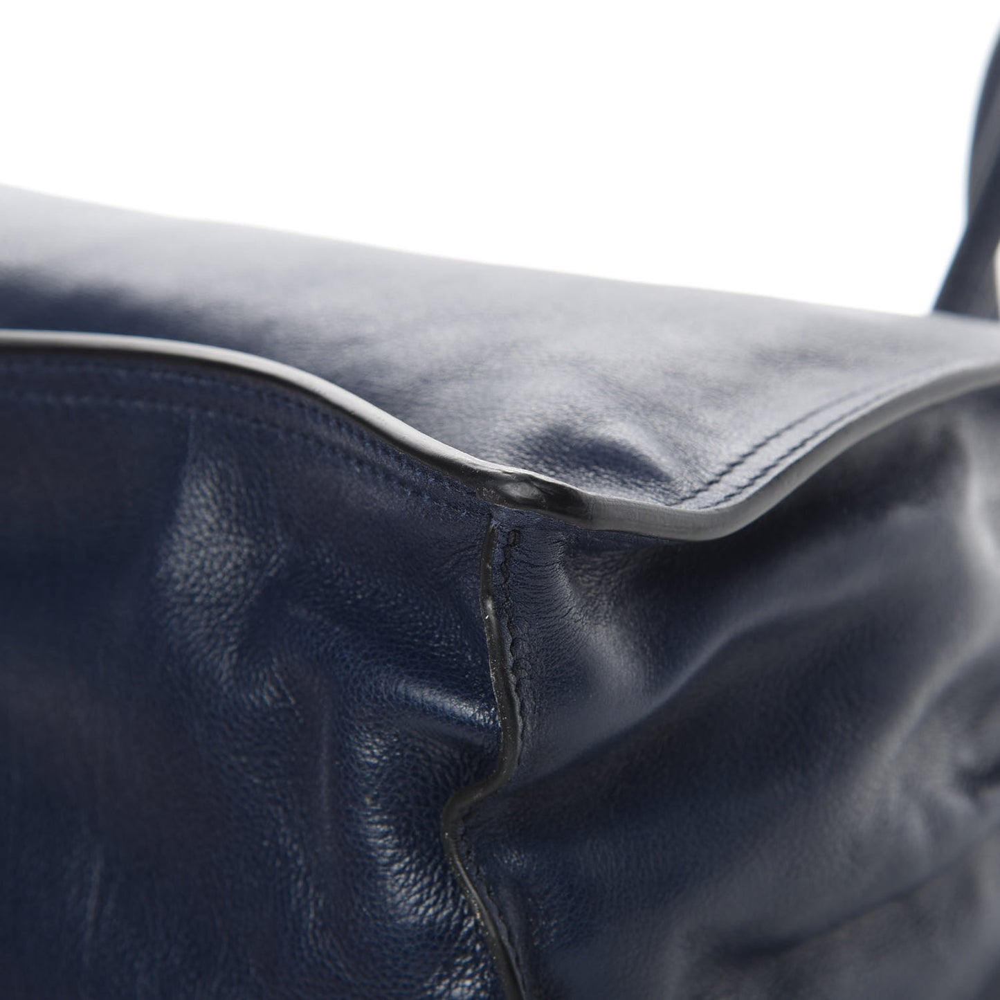 Glace Calf Etiquette Tote Astrale Inchiostro