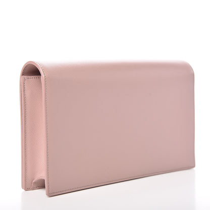 Saint Laurent Grain De Poudre Classic Kate Monogram Clutch Pale Pink 3 of 9