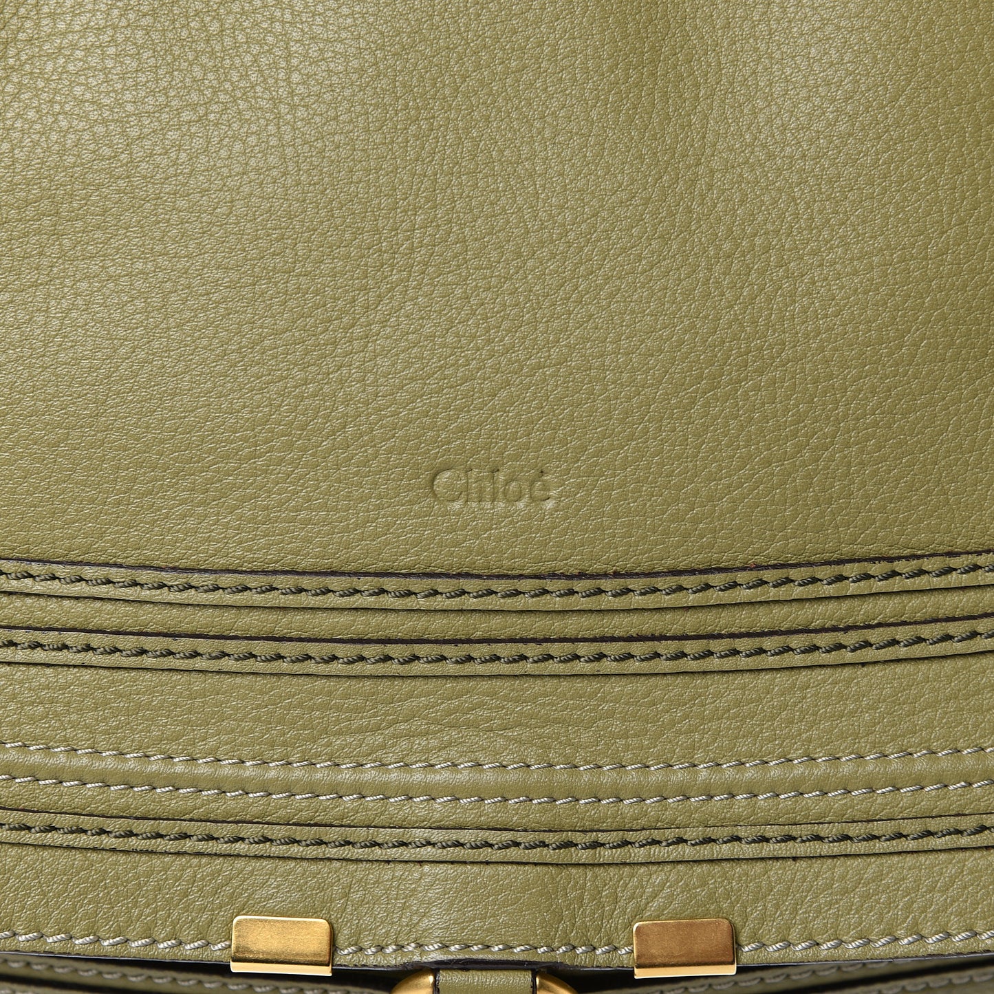 Calfskin Large Marcie Satchel Green