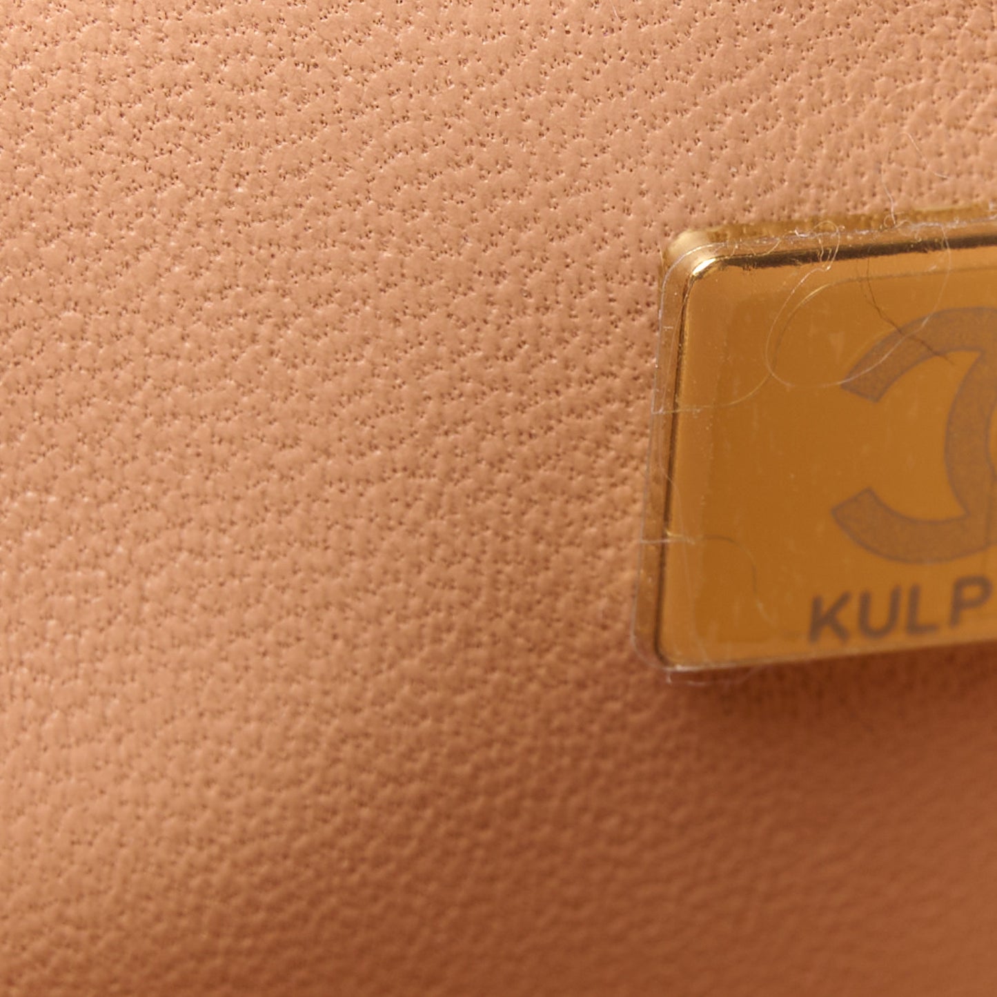 Lambskin Quilted Mini Rectangular Flap Brown