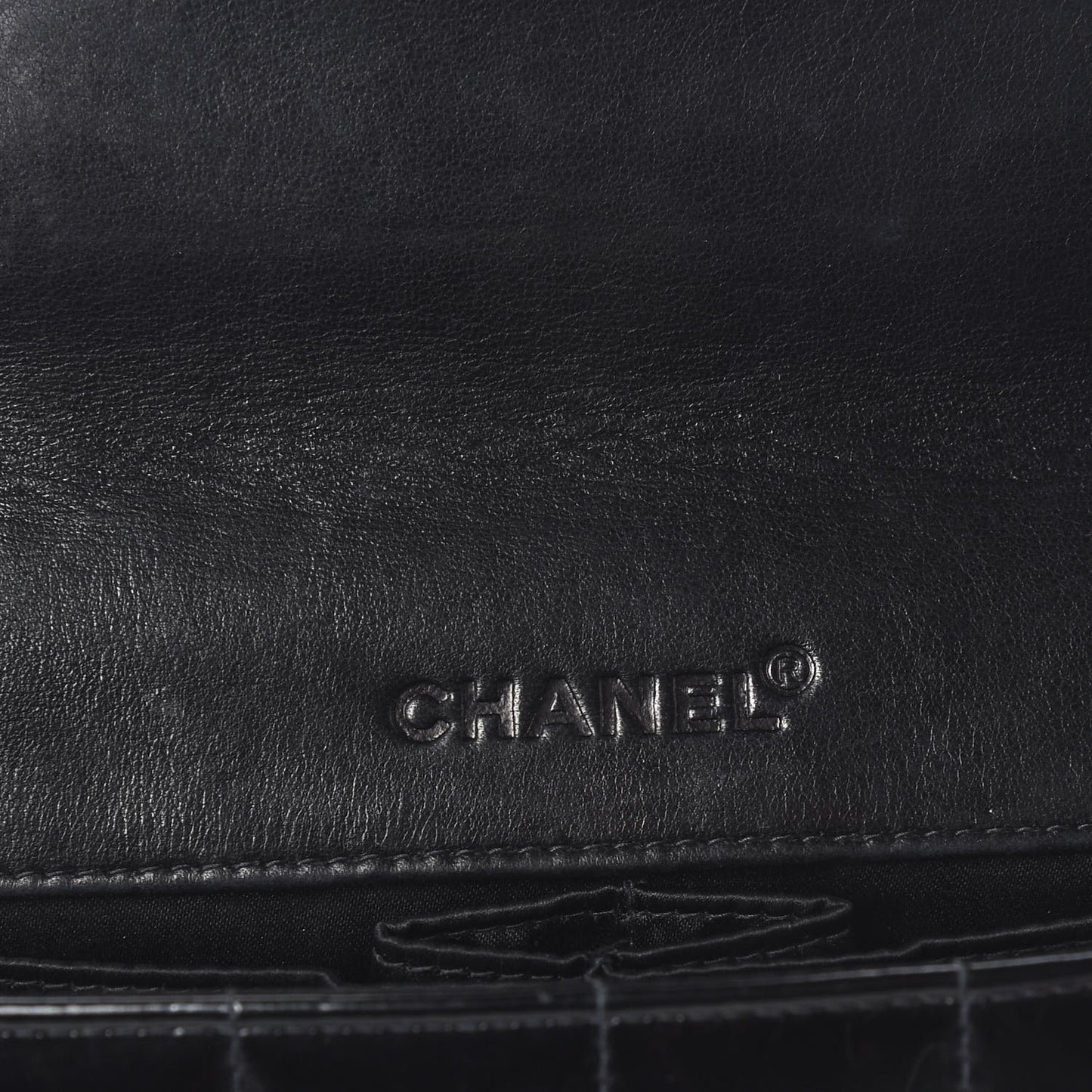 Patent Quilted East West Chocolate Bar Flap Black