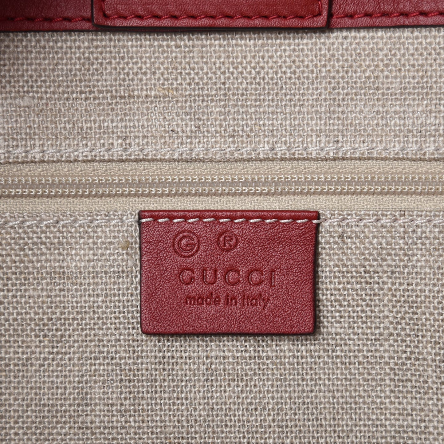 Soft Microguccissima Large Tote Red