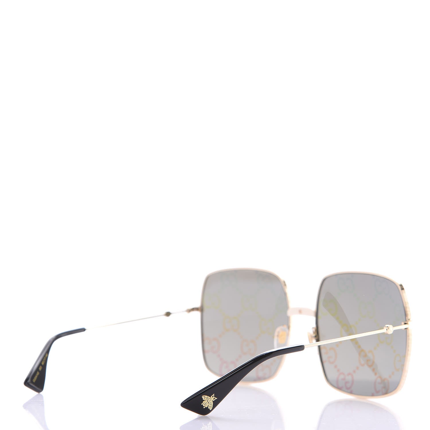 Gucci Rectangular Frame Sunglasses GG0414S Black 4 of 8