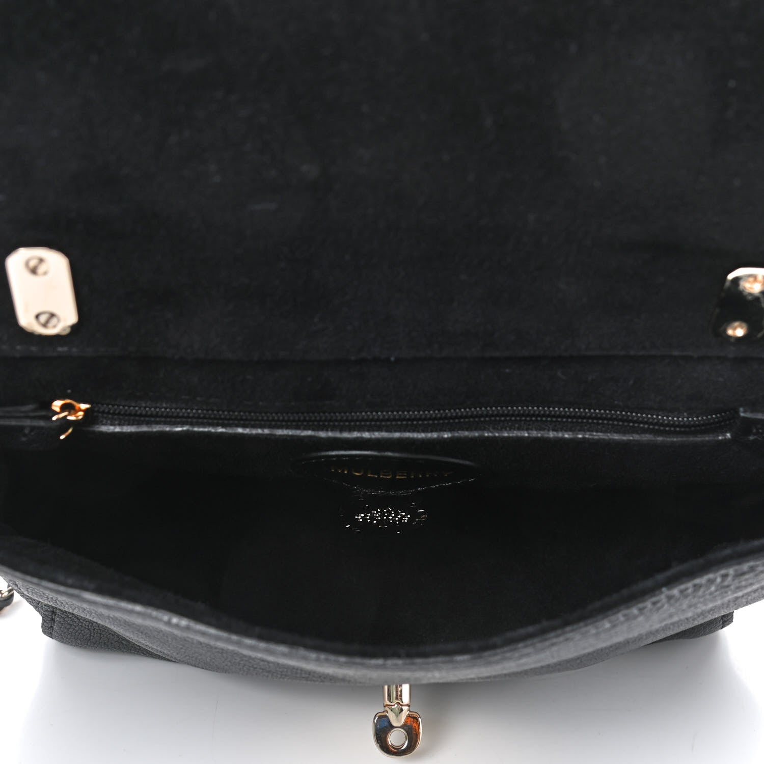 Mulberry Glossy Goatskin Small Lily Flap Black 4 of 4