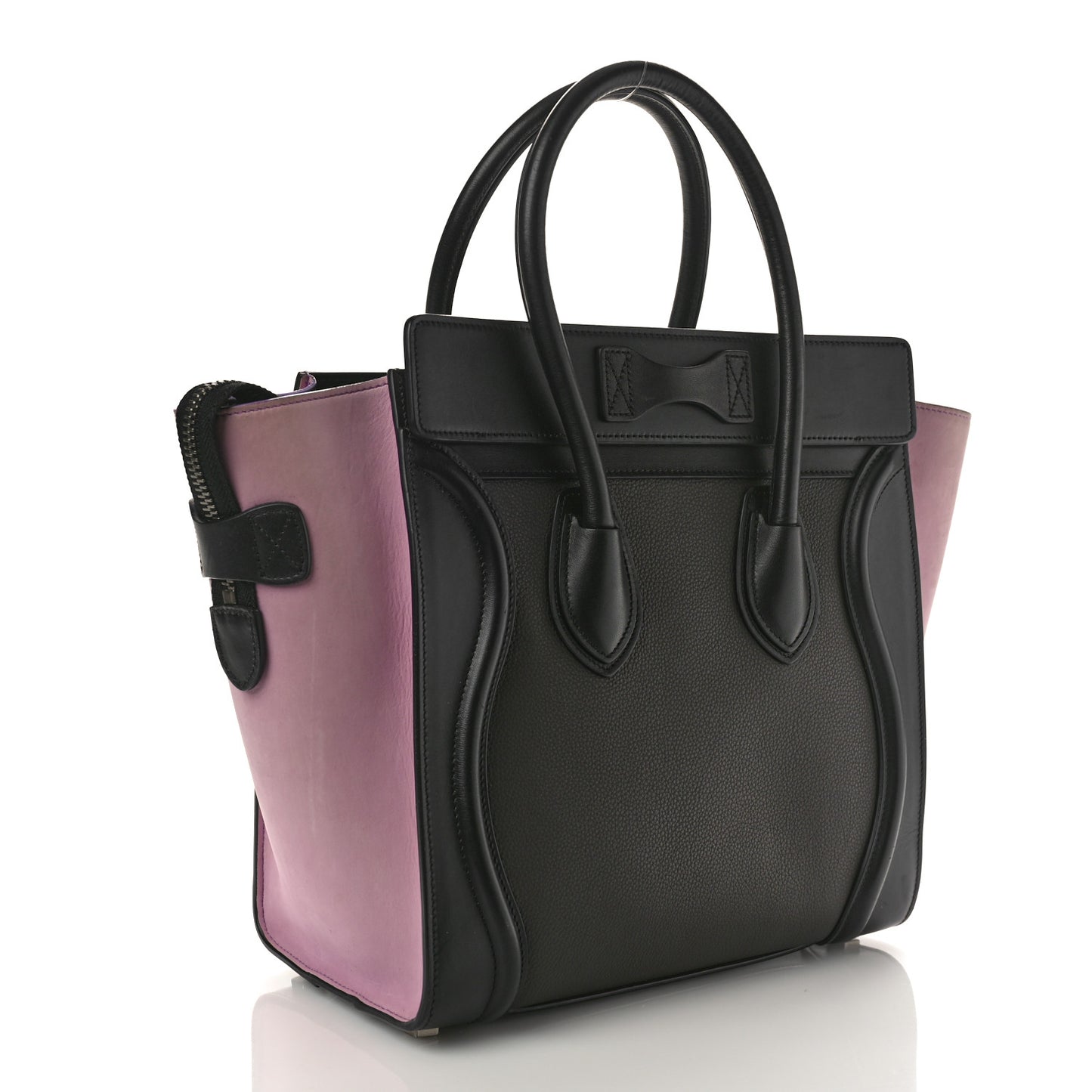 Smooth Drummed Calfskin Micro Tri-Color Luggage Anthracite