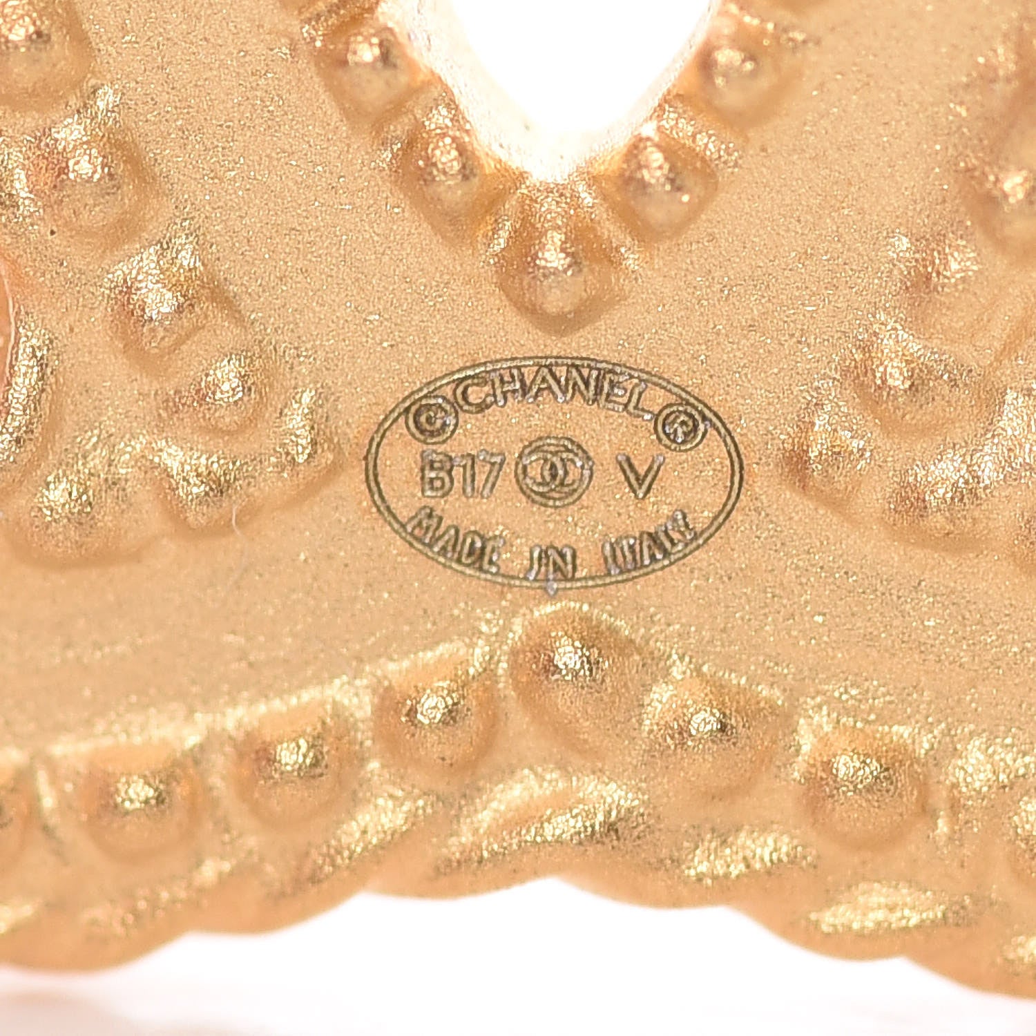 Chanel CC Drop Earrings Matte Gold 3 of 4