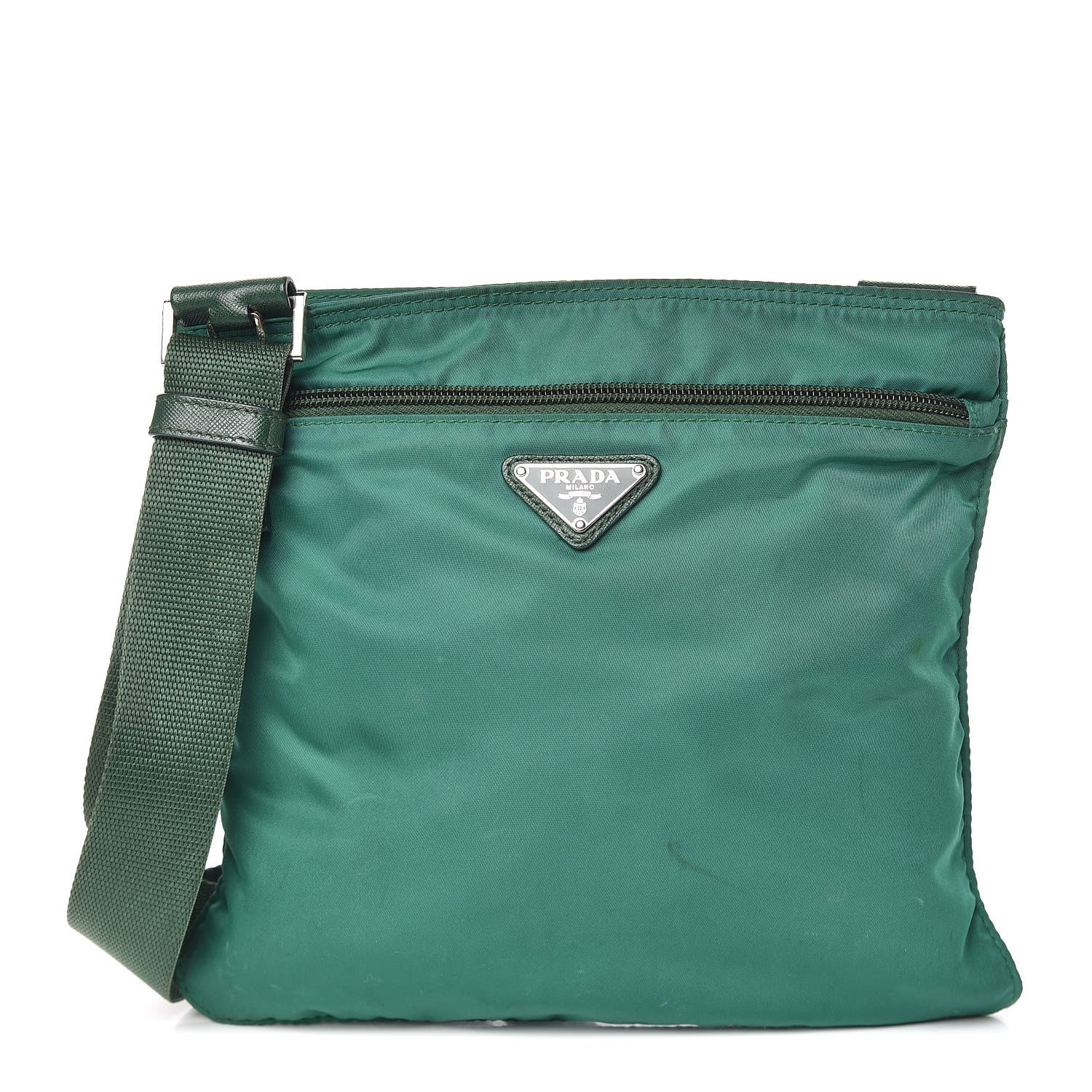 Prada Nylon Vela Flat Messenger Bag Oleandro 1 of 15