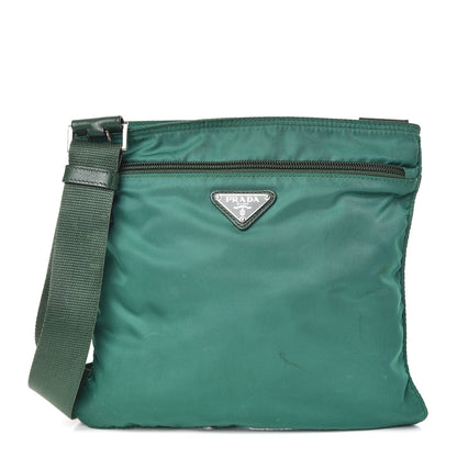 Prada Nylon Vela Flat Messenger Bag Oleandro 1 of 15