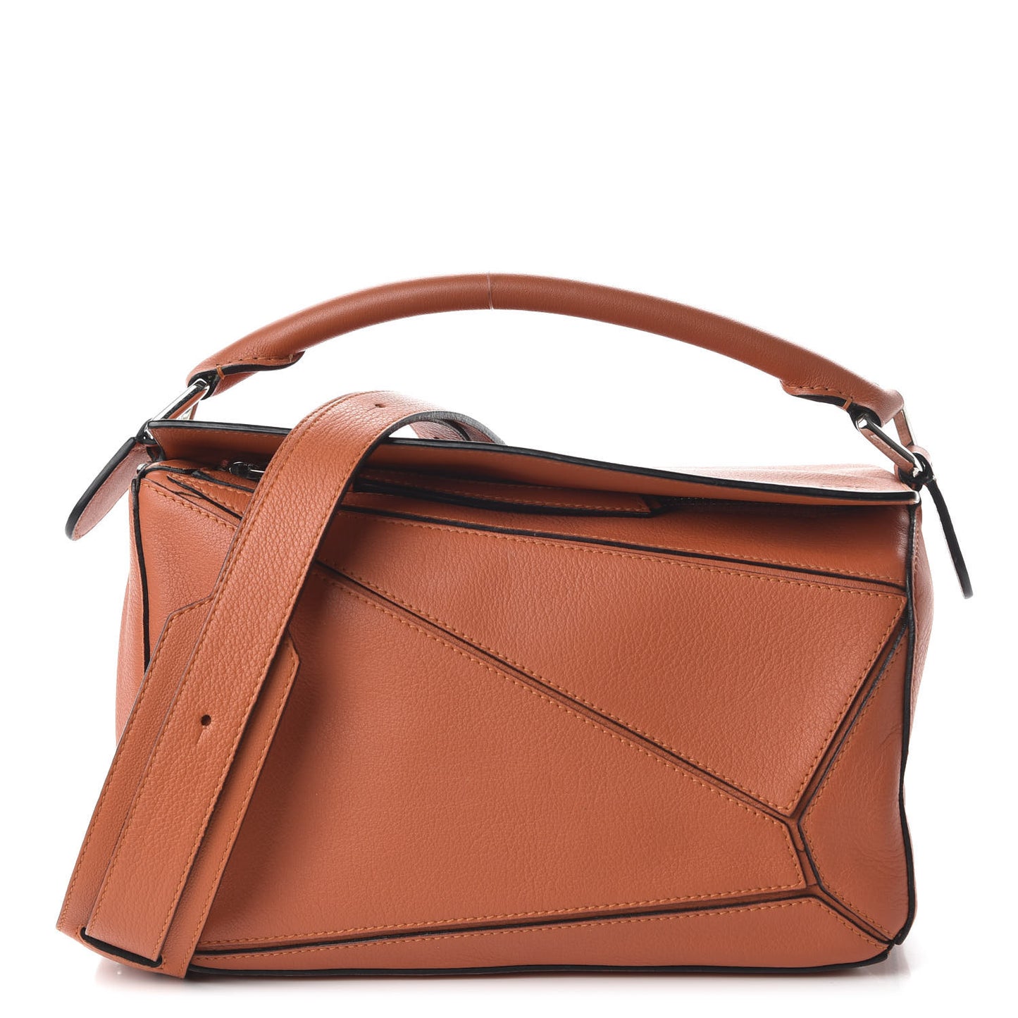 Calfskin Small Puzzle Bag Coral