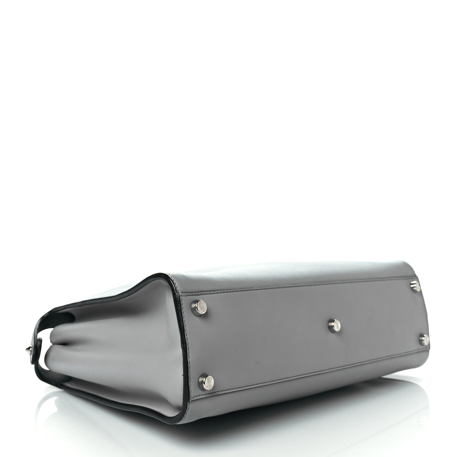 Fendi Vitello Tahiti Burro Large Peekaboo Iconic Essentially Satchel Ardesia Dark Blue 3 of 9