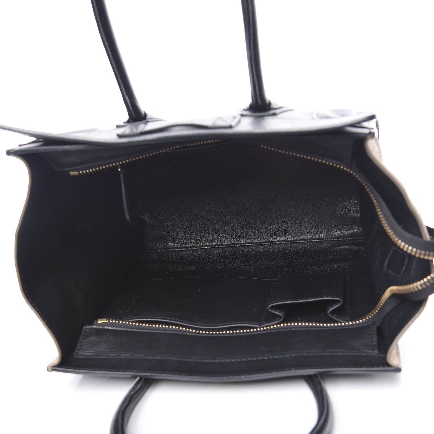Celine Satin Calfskin Suede Micro Tri-Color Luggage Almond 5 of 15