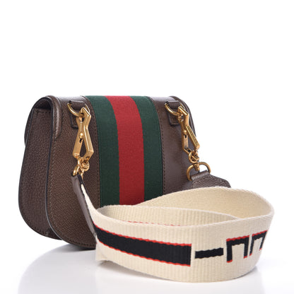 Gucci Textured Calfskin Web Crystal Heart Stripe Small Totem Shoulder Bag New Acero 3 of 10