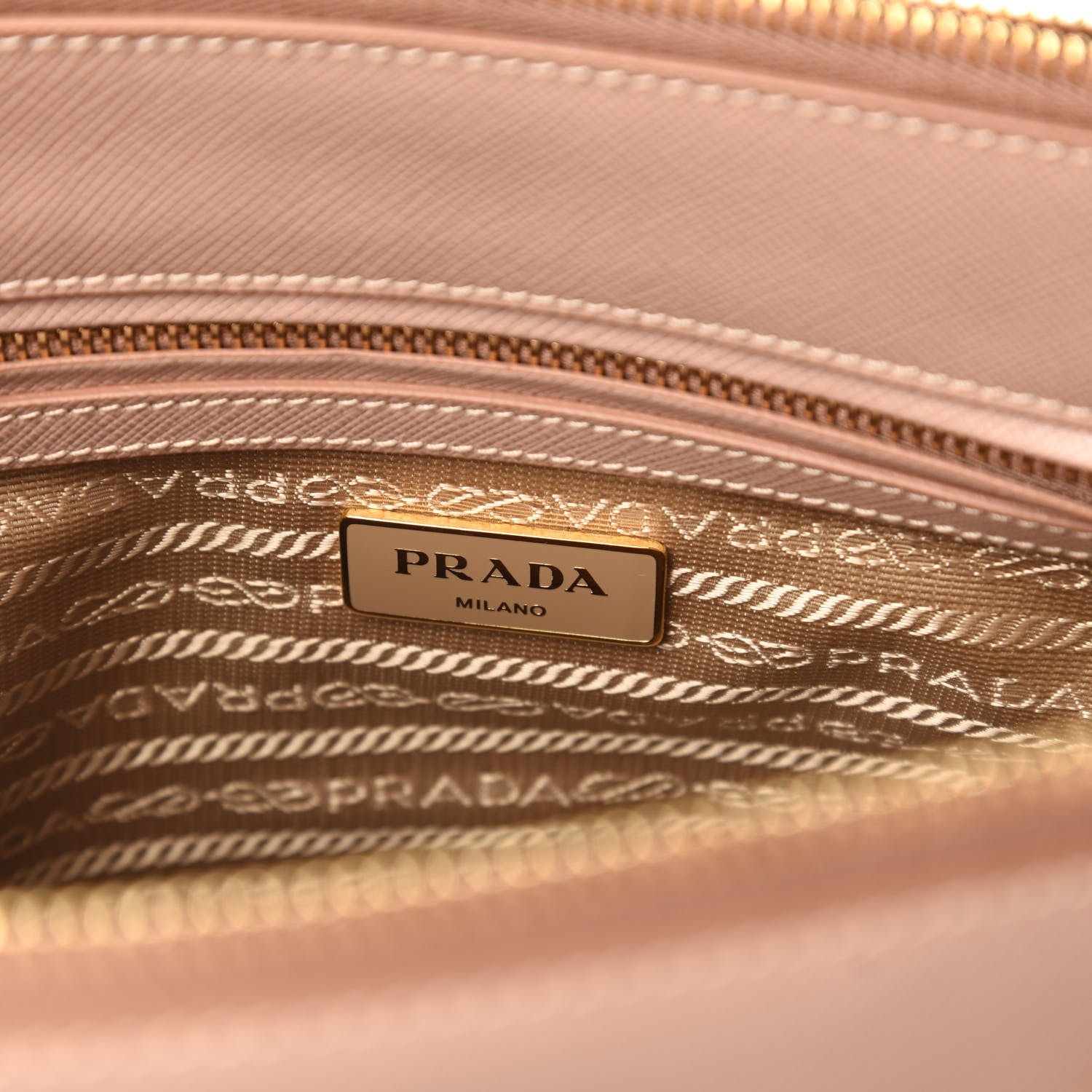 Prada Saffiano Small Galleria Double Zip Tote Cammeo 8 of 9