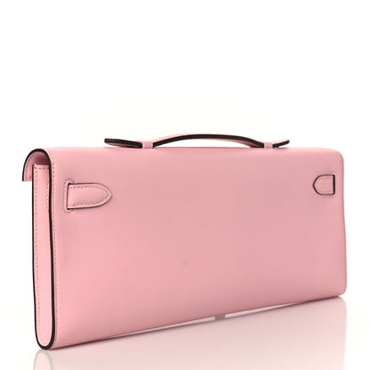 Hermes Swift Kelly Cut Clutch Pochette Rose Sakura 6 of 19