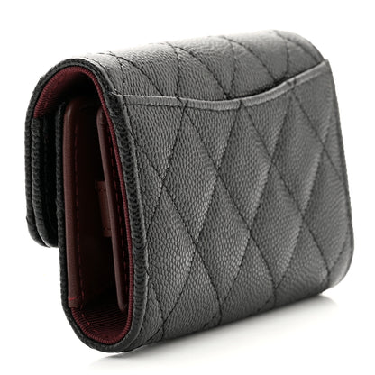 Chanel Caviar Quilted Classic 4 Key Holder Wallet Black 3 of 8