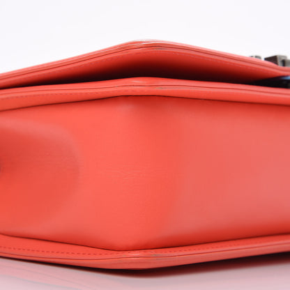 Chanel Calfskin Chevron Quilted Medium Boy Flap Coral 8 of 10