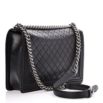 Chanel Lambskin Quilted Large Boy Flap Black 4 of 8