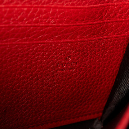 Gucci Calfskin GG Marmont Chain Wallet Vulcanic Red 6 of 11