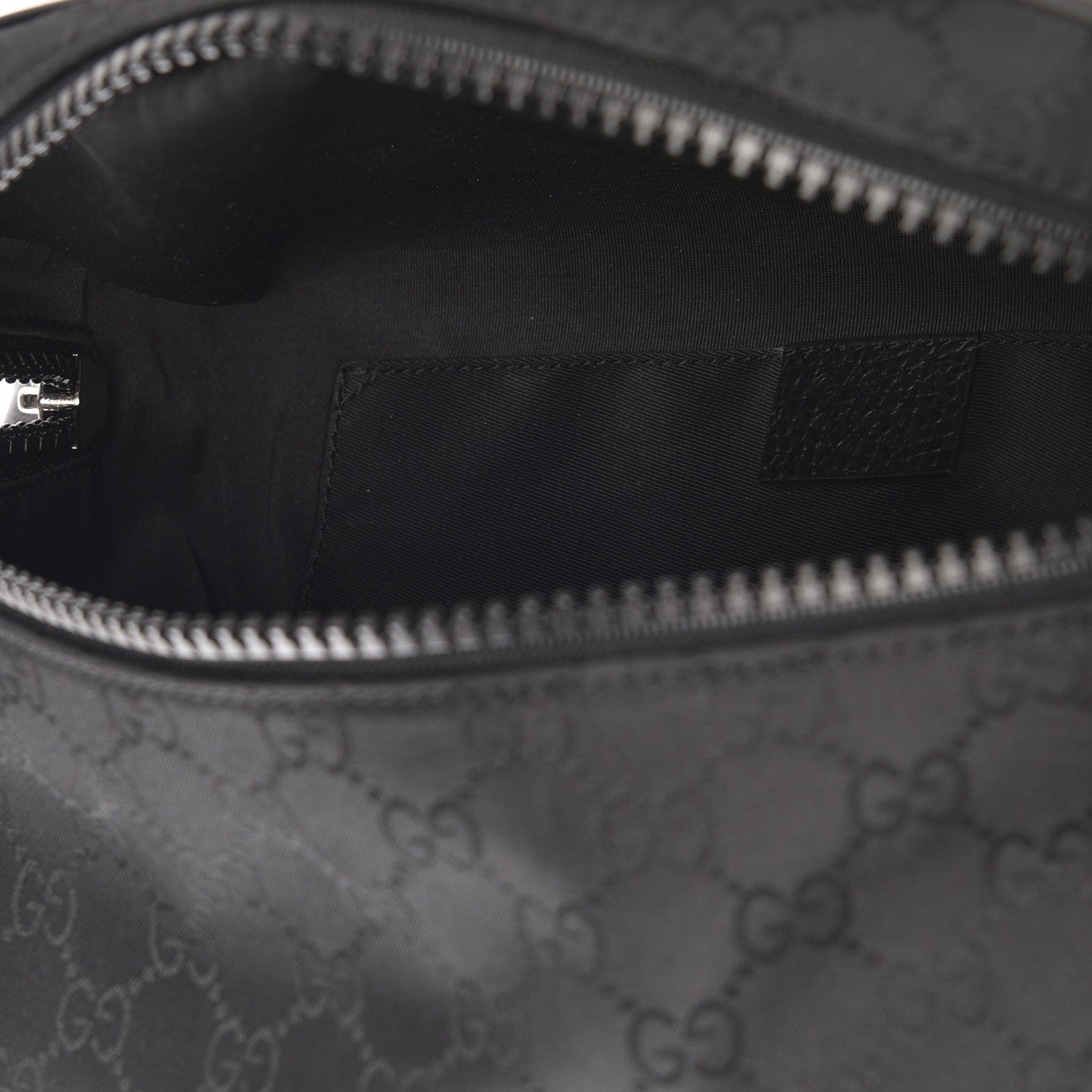 Gucci Nylon Monogram Fanny Pack Belt Bag Black 5 of 7