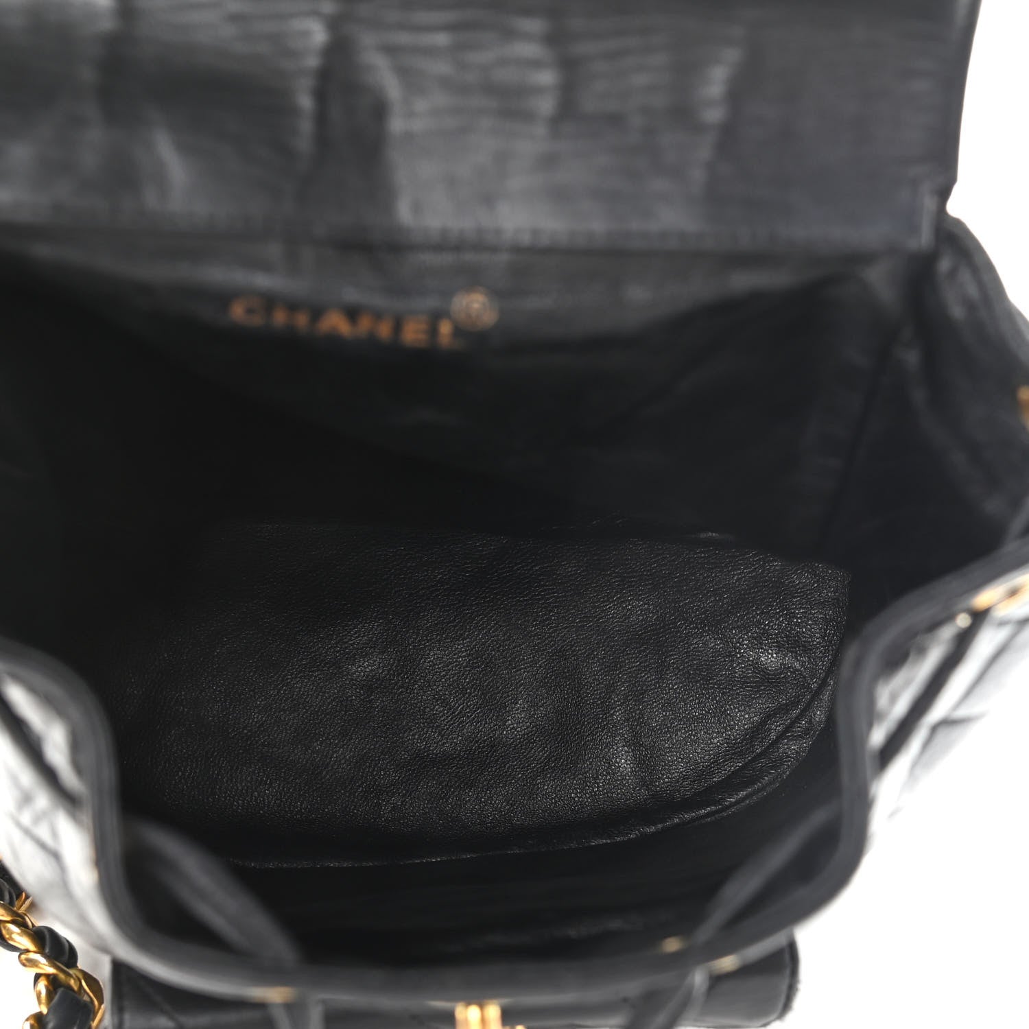 Chanel Lambskin Quilted Backpack Black 4 of 10