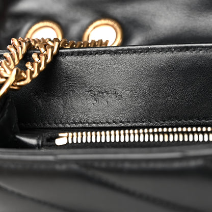 Saint Laurent Calfskin Y Quilted Monogram Medium Loulou Chain Satchel Black 10 of 11