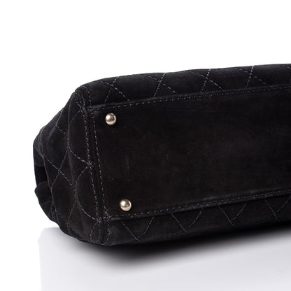 Chanel Suede Diamond Stitched Flap Bag Black 8 of 17