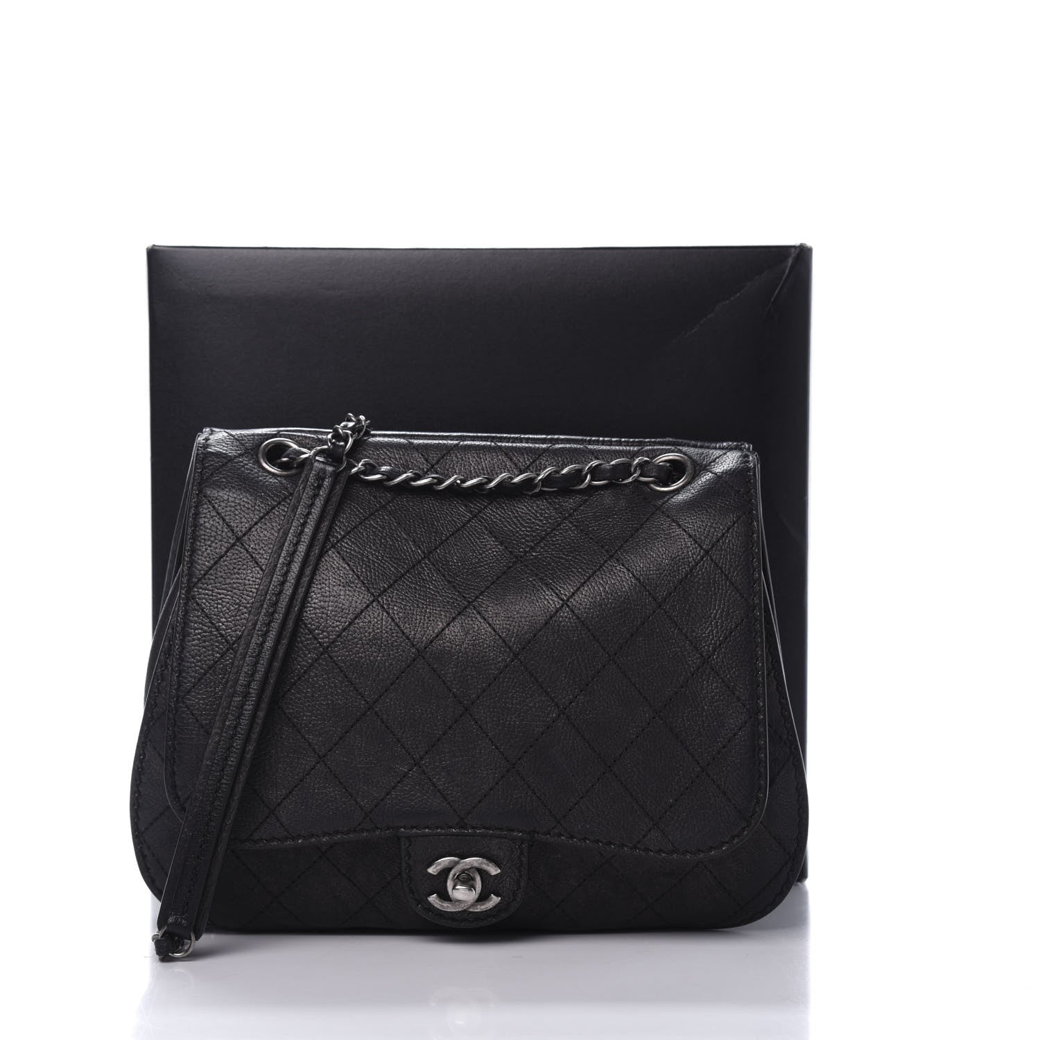 Chanel Calfskin Coco Twin Large Flap Black 13 of 13