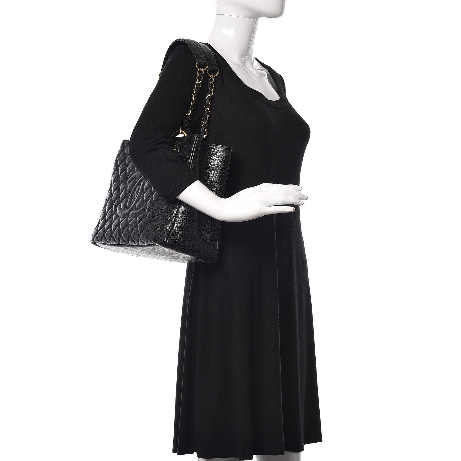 Chanel Caviar Quilted Grand Shopping Tote GST Black 2 of 10