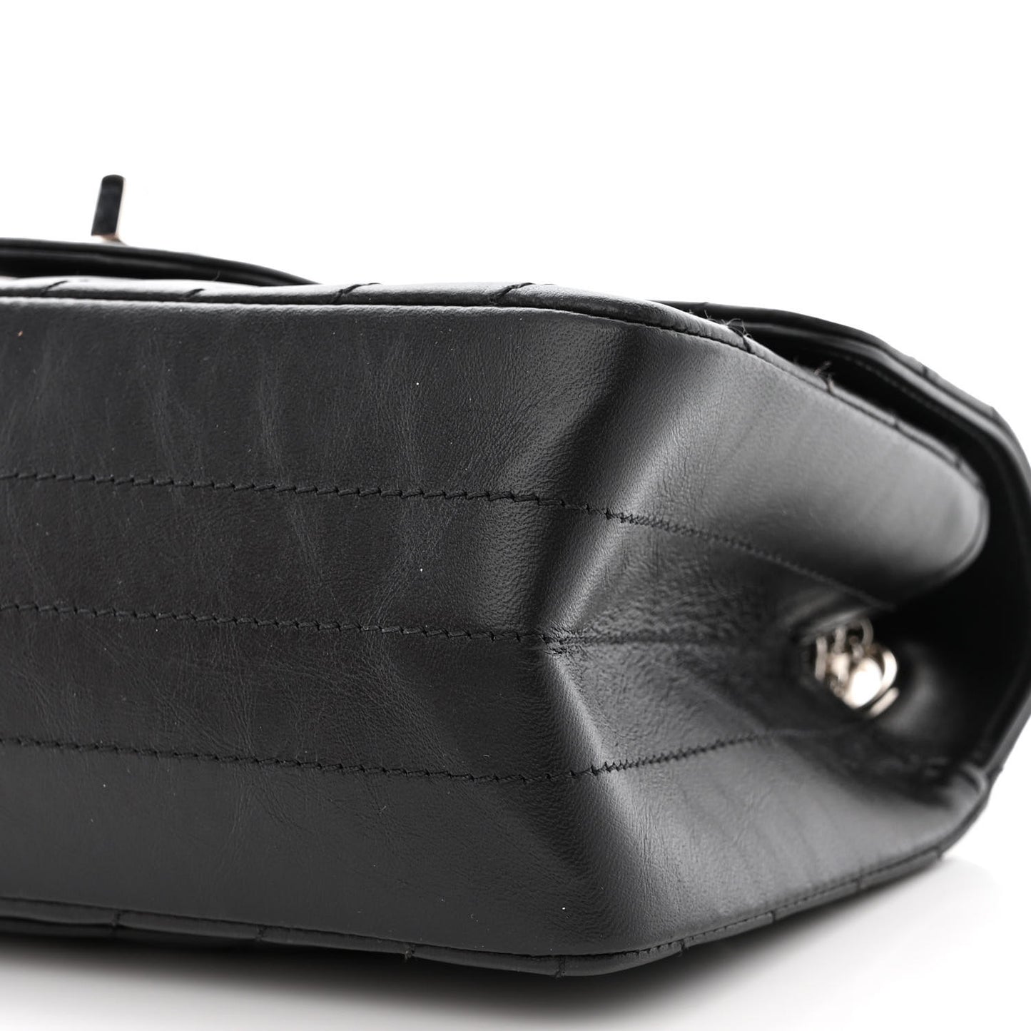Aged Calfskin Chevron Quilted 2.55 Reissue Mini Flap Black