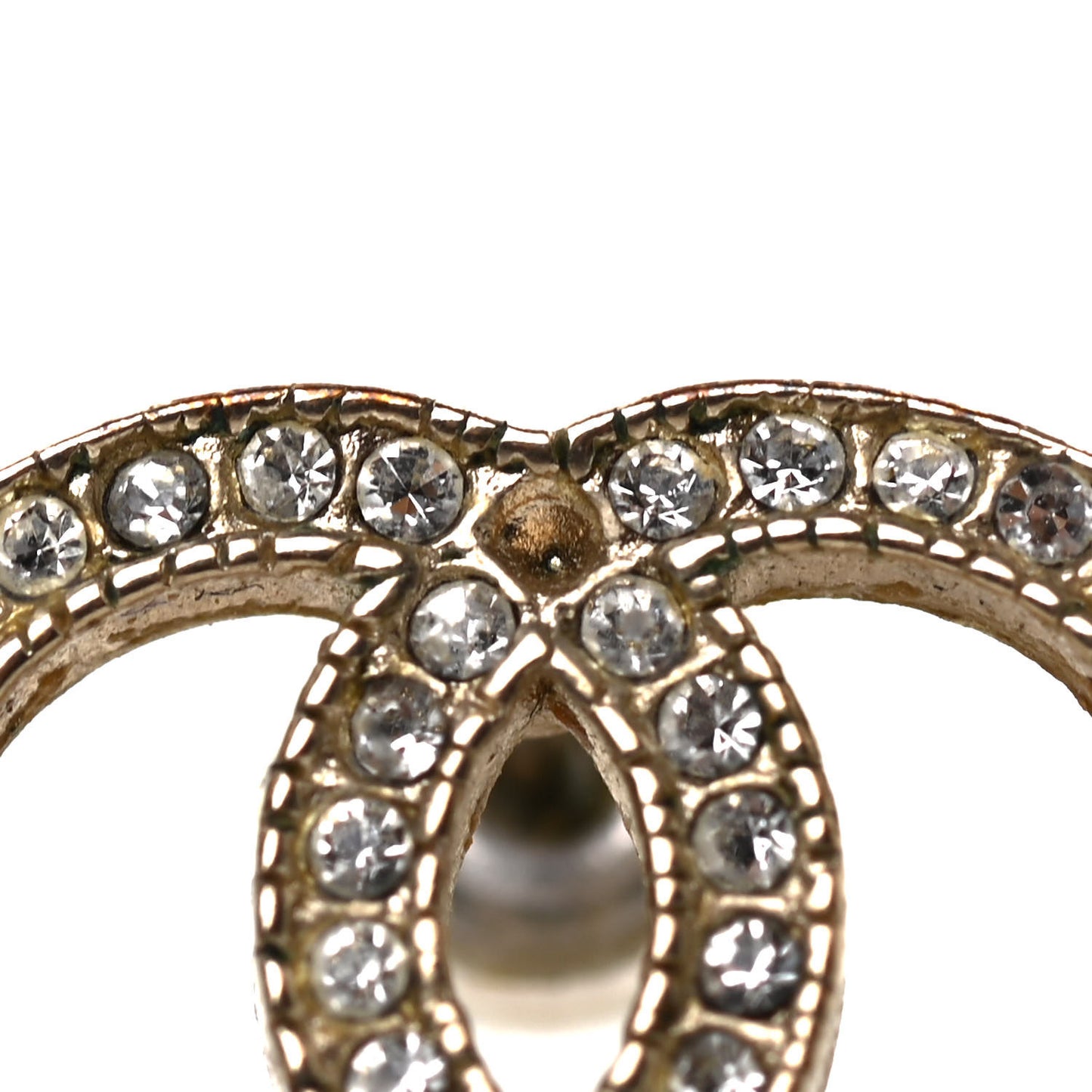 Crystal CC Earrings Gold