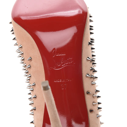 Christian Louboutin Veau Velours Studded Escarpic 100 Pumps 37 Pink Bronze 7 of 9